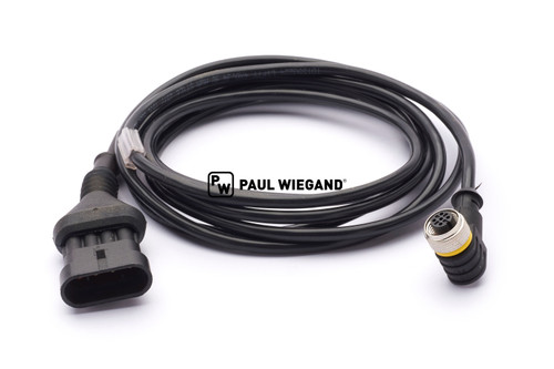 Cable de control HS Fahrzeugbau cargador lateral MTS sistema de medición de longitud M12 4 polos 4x0,34mm² lg: 2500 (05017644)