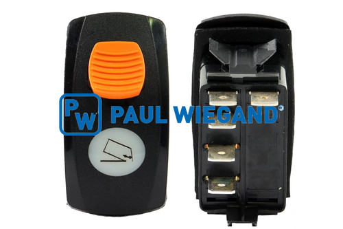 Interruptor basculante Brock SL 200 flap eje de aspiración 5 polos 24VDC acción momentánea (64034010)