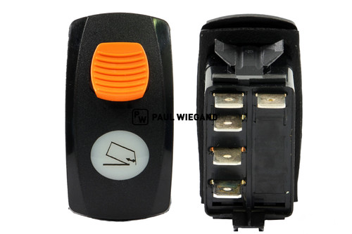 Interruptor basculante Brock SL 200 flap eje de aspiración 5 polos 24VDC acción momentánea (64034010)