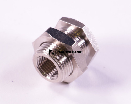 Reduzierung Johnston Druckbegrenzungsventil Pneumatikanlage Verteilerkasten G1/4" - M20x1,5 vernickelt (67800194)
