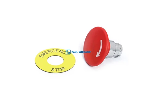 Interruptor pulsador Geesink GEC 1000 con adhesivo de parada de emergencia serie ZB2 (02033029)