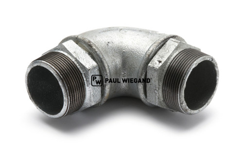 Codo de tubo Haller x1/x2 con racor para depósito de aceite hidráulico de 2" (03907009)