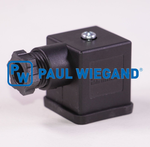 Ventilstecker ohne LED "Hirschmann" DIN/ISO 43650/4400 b: 18 2-polig + PE max. 250VAC/DC Typ"A" (08017053)