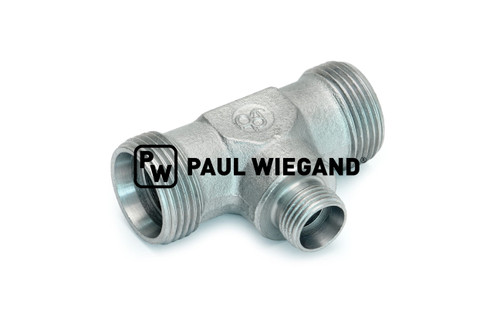 Reduzierverschraubung T-Form ISO 8434-1 22L (M30x2)/12L (M18x1,5) verzinkt (90000912)