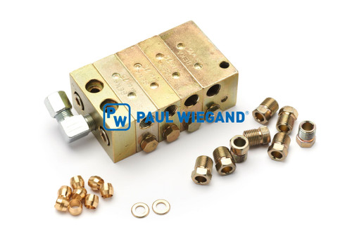 Distribuidor Haller x1/x2 sistema de lubricación central 8 pliegues (03907007)