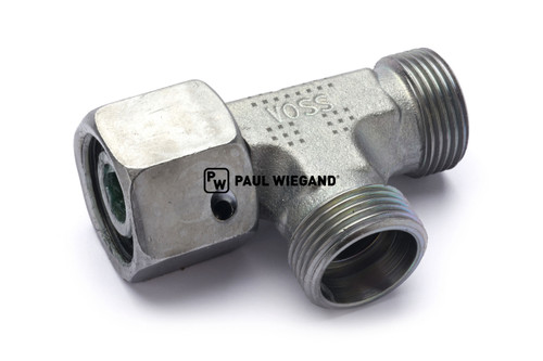 T-Stück Bucher Municipal mit Überwurfmutter DIN/ISO 2353/8434-4 15L (M22x1,5) verzinkt (68034197)