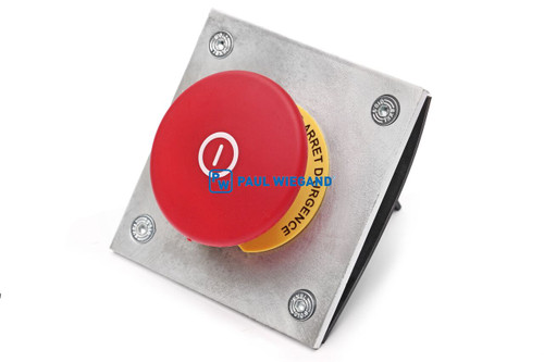 Pulsador de parada de emergencia Geesink GPM II con placa de montaje (02032005)