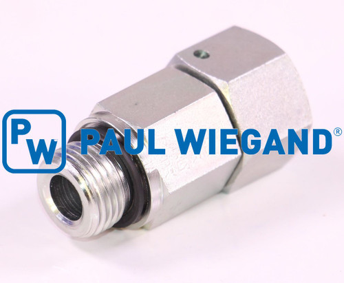 Einschraubverschraubung Geesink mit Überwurfmutter Hydraulikzylinder DIN/ISO 2353/8434-1 G1/2"-16S (M24x1,5) ED verzinkt (02012056)