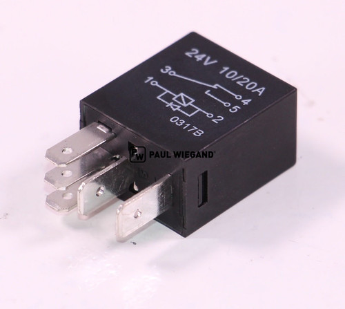 Mini relé Johnston 5 polos 24VDC 10/20A contacto inversor (67012710)