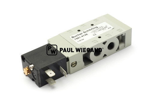 Wegeventil Bucher Municipal TAZ/TSZ inklusive Magnetspule Motorstop 24VDC 5/2 Wege 0-10bar (68900067)