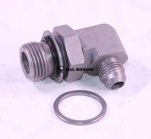 Cuerpo del cilindro telescópico atornillable en ángulo: 31/33 m³ galvanizado G1/2" - 9/16-18UNF (05018567)