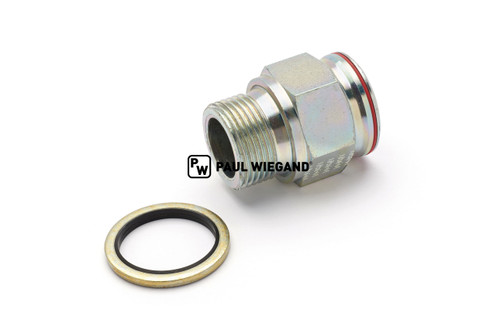 Acoplamiento roscado Geesink GPM III bloque de control principal manguera hidráulica G3/4"-D31.2 galvanizada (02057176)