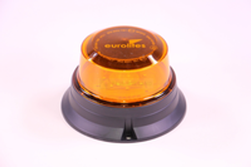 Baliza giratoria LED montaje en tres orificios naranja 12V-24V 15W R65 (87030002)