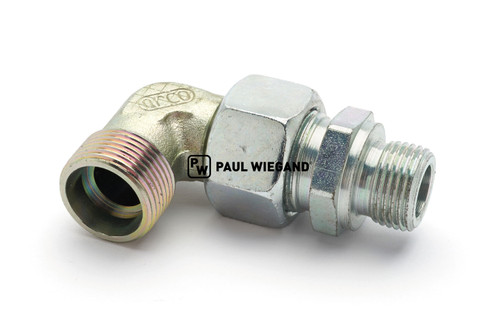 Winkelverschraubung Haller x2 Teleskopzylinder Ausschubwand M18x1,5/M22x1,5-15L verzinkt (03027115)