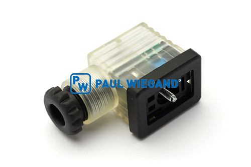 Ventilstecker inklusive LED "Hirschmann" ISO 5599-1 b: 11 2-polig + PE 24VDC (61034134)