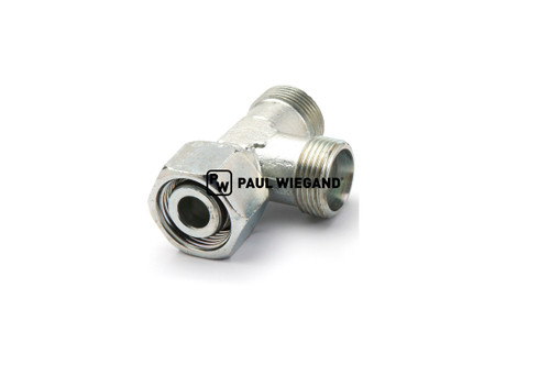 T-Stück Zöller mit Überwurfmutter Hydraulikanlage DIN/ISO 2353/8434-4 15L (M22x1,5) verzinkt (11330298)