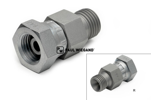 Racor roscado Dulevo 6000 con tuerca de unión Distribuidor de agua con válvula direccional Rosca G1/4" macho/hembra (58074018)