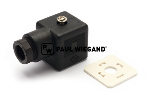 Ventilstecker ohne LED "Hirschmann" DIN/ISO 43650/4400 b: 18 3-polig + PE max. 230VAC/DC Typ"A" (68800282)