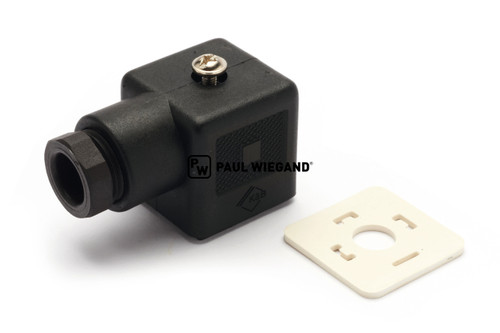 Conector de válvula sin LED "Hirschmann" DIN/ISO 43650/4400 b: 18 3 polos + PE máx. 230VAC/DC tipo "A" (68800282)
