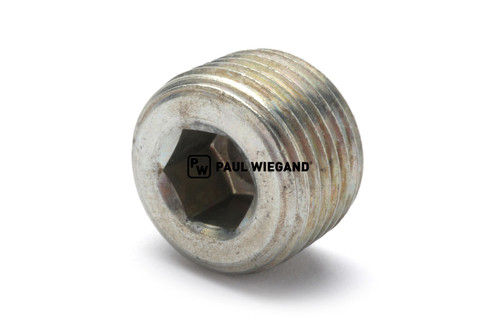 Tornillo de cierre hexagonal Bucher Municipal DIN 906 R1/2" galvanizado (68801146)