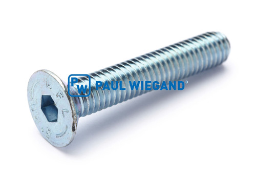 Tornillo avellanado con hexágono interior DIN/ISO 7991/10642 totalmente roscado M6x35 galvanizado 8.8 (60800010)