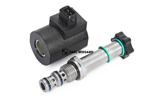 Válvula direccional Hako Citymaster 1200 incluyendo bobina de solenoide de trabajo soplador hidráulico (65034073)