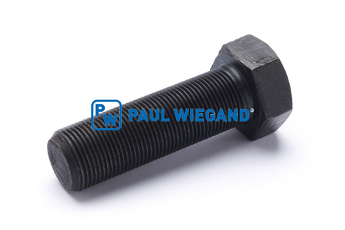 Tornillo cabeza hexagonal Haller DIN/ISO 961/8676 M22x1,5x70 paso fino rosca 8.8 negro (03037055)