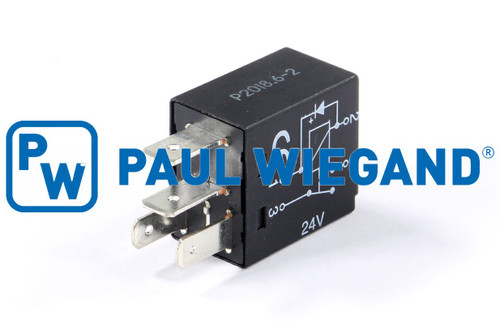Mini relé RAVO serie 5 con diodo Caja de fusibles 4 polos 24VDC 25A contacto NA(no) (60054567)