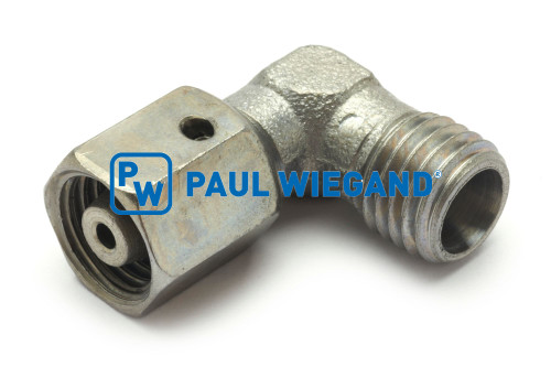 Racor acodado Bucher Brazo de cepillo de suspensión municipal DIN/ISO 2353/8434-1 6L (M12x1,5) galvanizado (68092021)