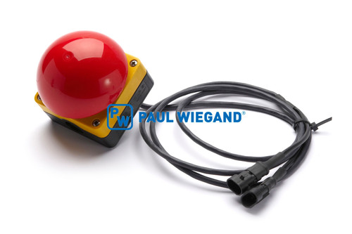 Botón de parada de emergencia Faun Variopress control completo FCS, enclavamiento (01027318)