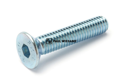 Tornillo avellanado con hexágono interior DIN/ISO 7991/10642 totalmente roscado M6x30 galvanizado 8.8 (60800130)