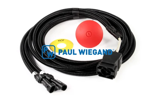 Botón de parada de emergencia Faun Variopress con retén (01027154)