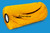 Rodillo barredor Dulevo 5000 polipropileno D: 650 l: 1285 Embellecedor amarillo Sinus V de 9 agujeros (58012008)