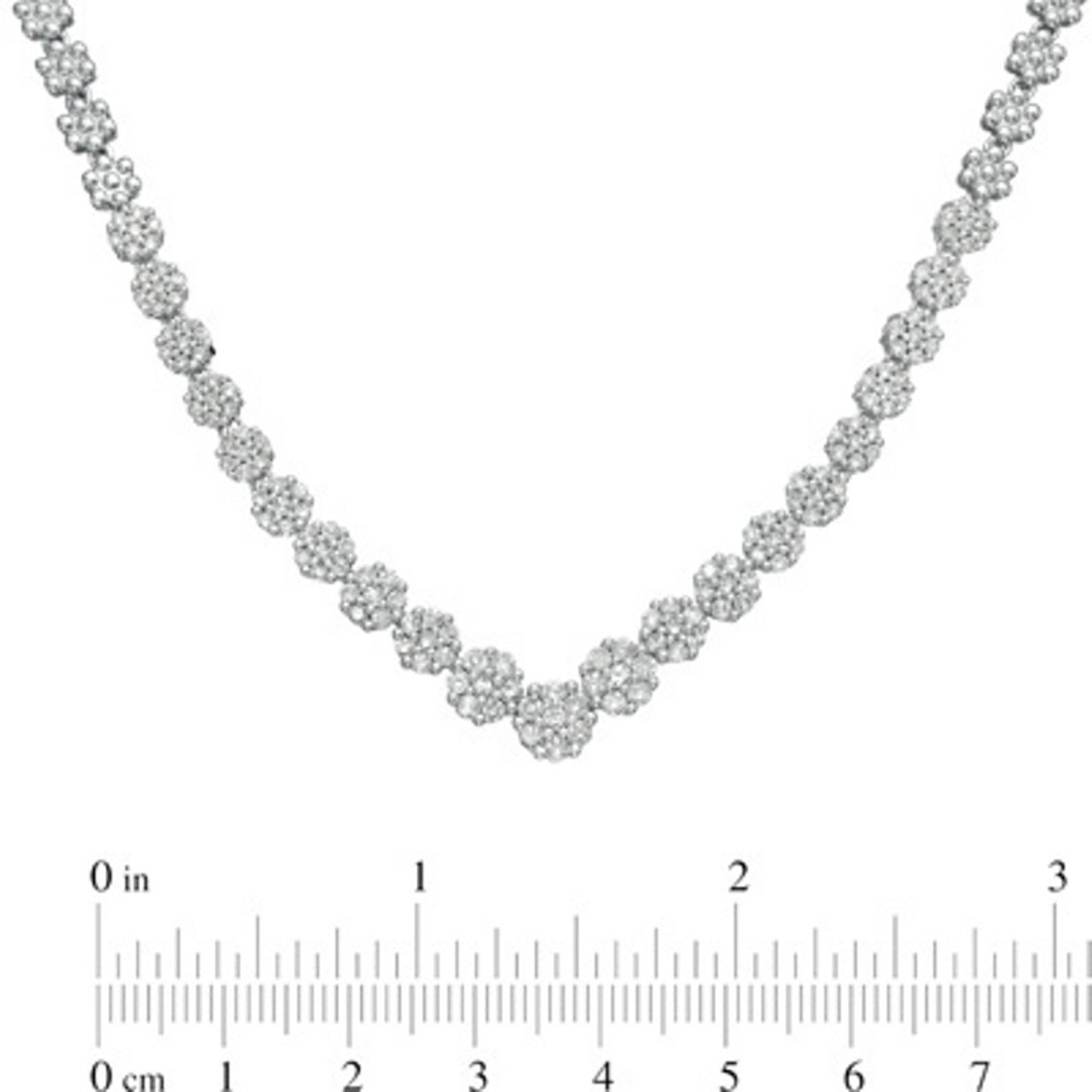 You're the One™ 5/8 CT. T.W. Certified Lab-Created Diamond Chevron Necklace  in 14K White Gold (F/SI2) – 18.5