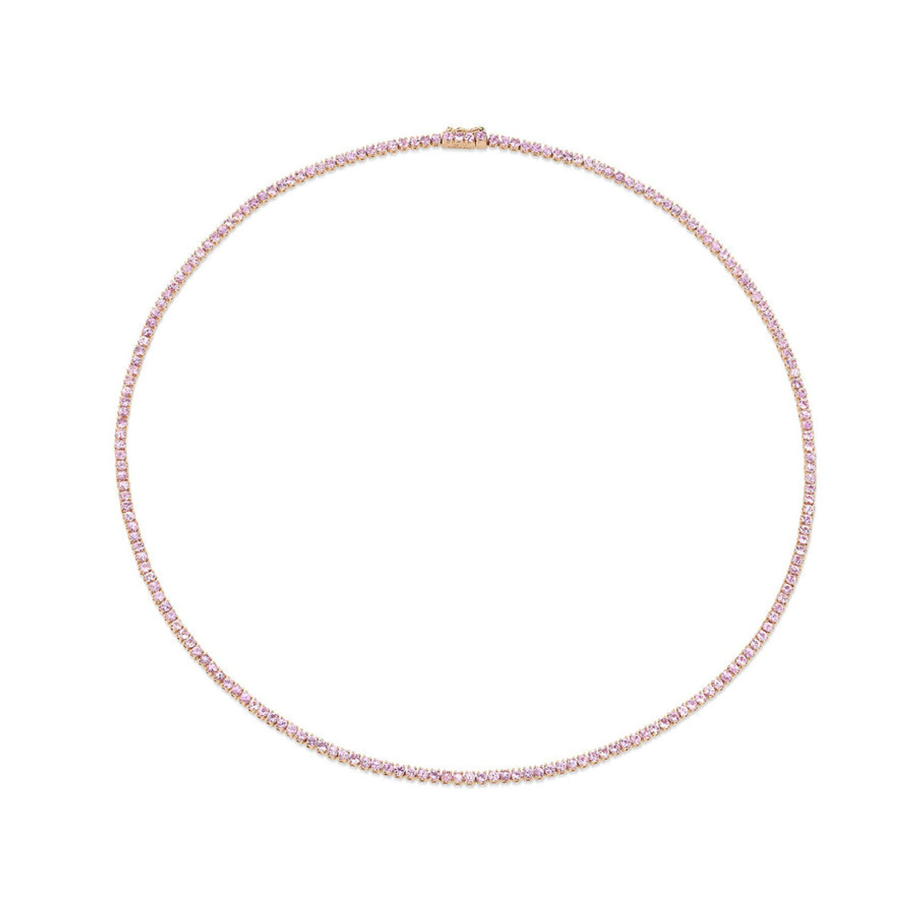 Pink Sapphire Tennis Choker