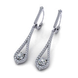 Designer Chandelier Diamond Dangle Earrings