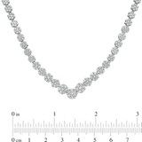 Diamond Cluster Chevron Necklace