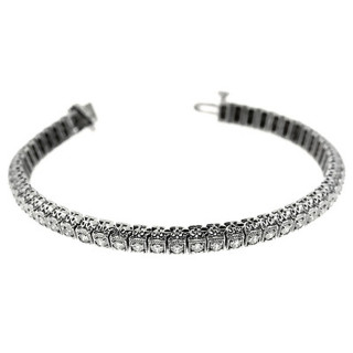 5ctw Round And Baguette Diamond Tennis Bracelet