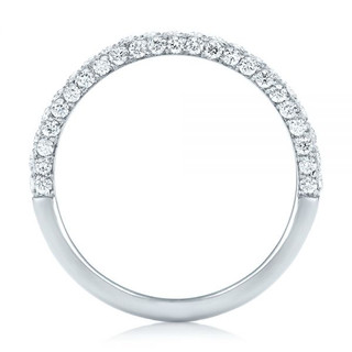 Pave Diamond Wedding Band Front