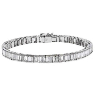 Classic Channel Set Baguette Diamond Tennis Bracelet