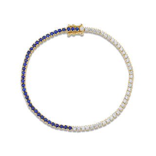 DIAMOND AND BLUE SAPPHIRE HEPBURN BRACELET