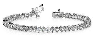 Two Prong Setting Style Tennis Bracelet