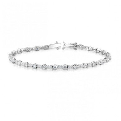 4.5ctw  Round Setting Diamond Tennis Bracelet