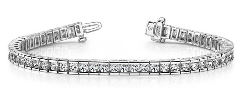 Channel Set Beautiful Tennis Bracelet