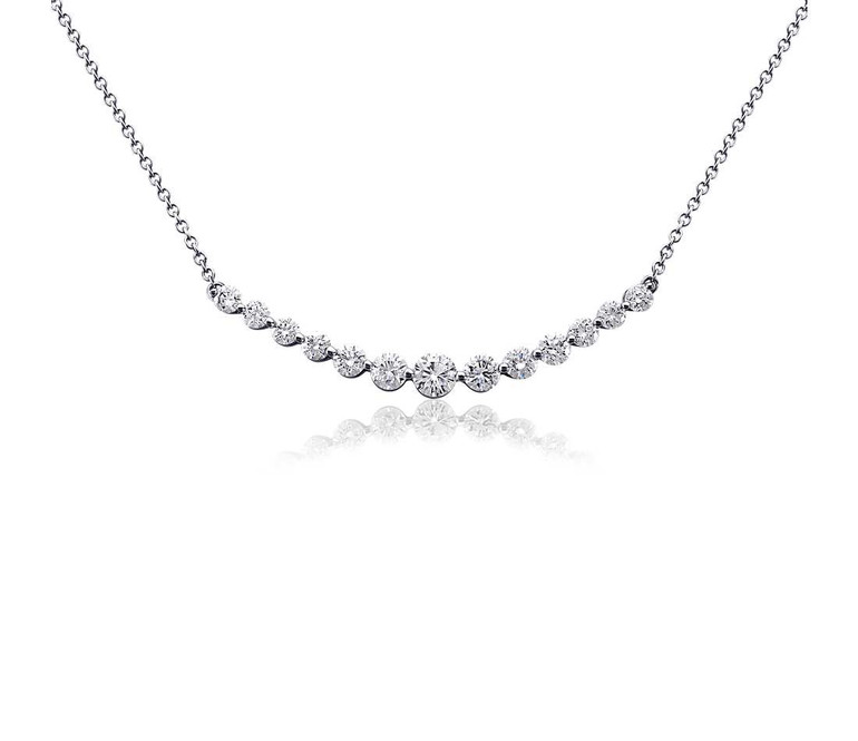 Curved Graduated Diamond Necklace