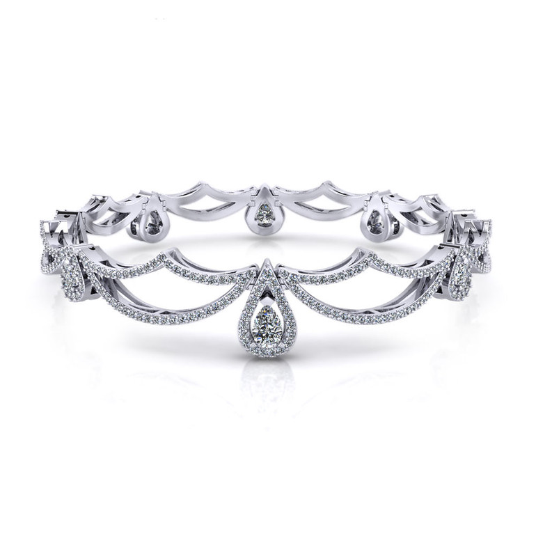 5.00ctw Pear Drop Diamond Bracelet