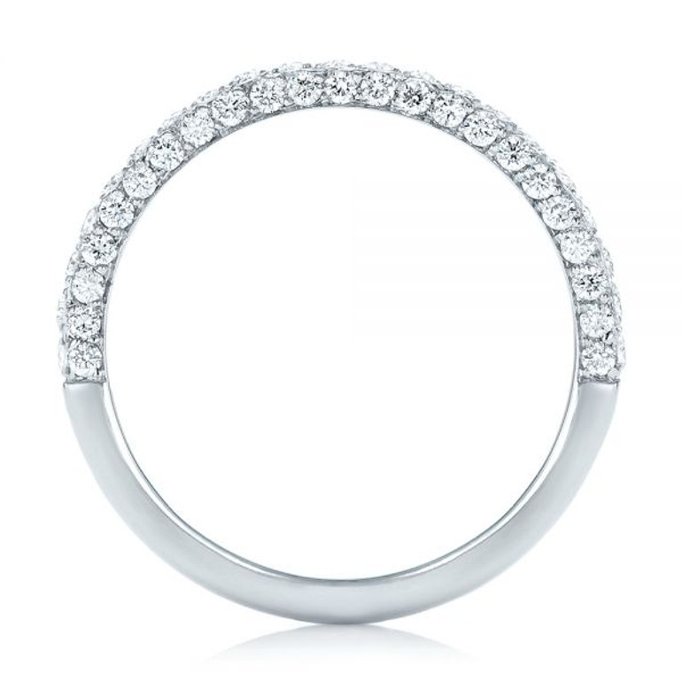 Pave Diamond Wedding Band Front