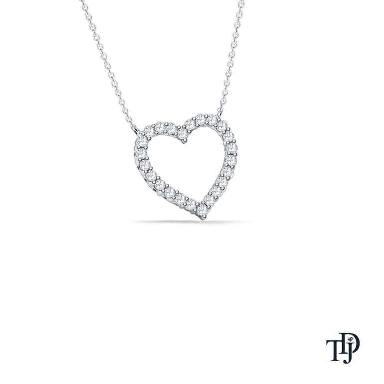 Diamond Studded Heart Style Pendant Necklace