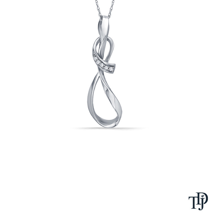 Love Knot Diamond Pendant Necklace