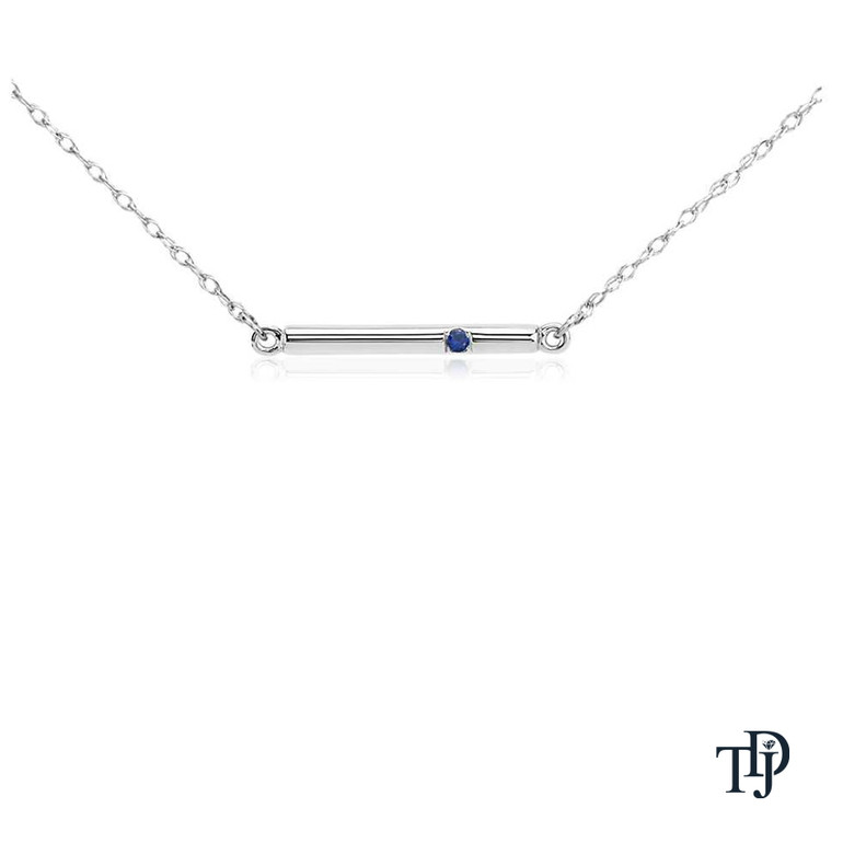 Blue Sapphire Bar Pendant